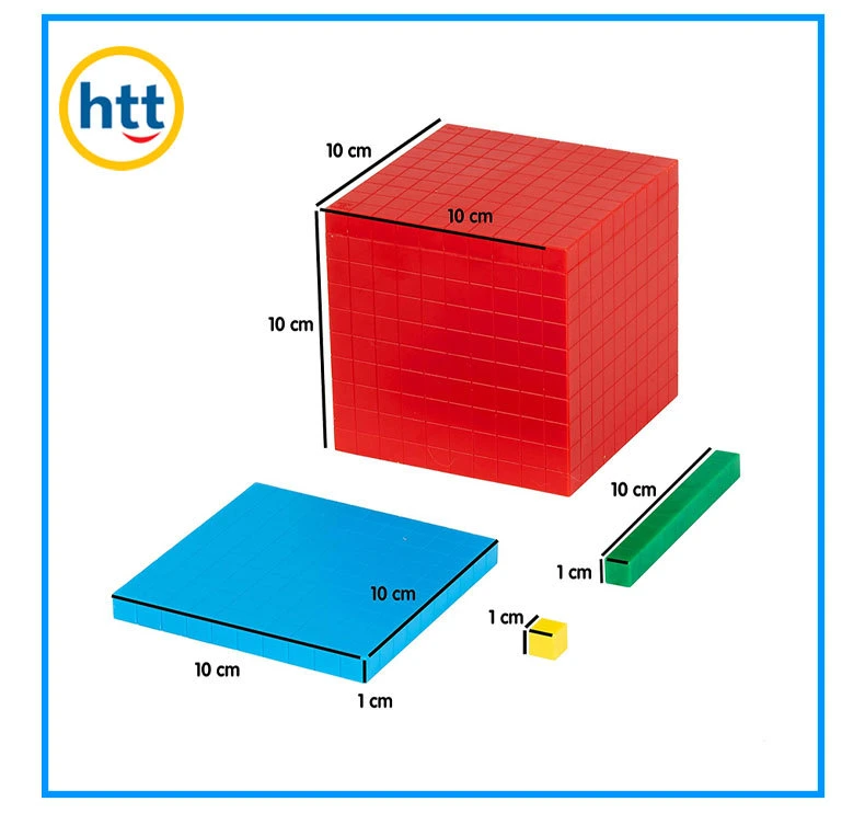 Educational Tool, Math Manipulative Starter Kit Interlocking Base Ten Block